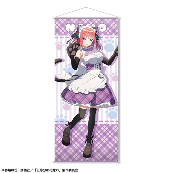 Pre-Order】五等分の花嫁∽ ほぼ等身大タペストリー デザイン02(中野二乃/猫耳メイドver.) [描き下ろし]（再販）《ライセン