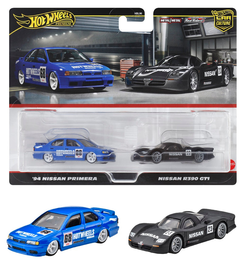 【预售】Hot Wheels风火轮    premium  两台组合  日产 R390 GT1/ '94 日产 Primera 《mattel》【※同梱不可】