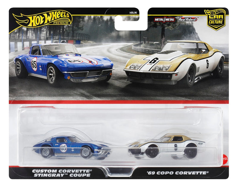 【预售】Hot Wheels风火轮    premium  两台组合 '69 COPO  Corvette/ custom corvette "
stingray" Coupe  《mattel》【※同梱不可】