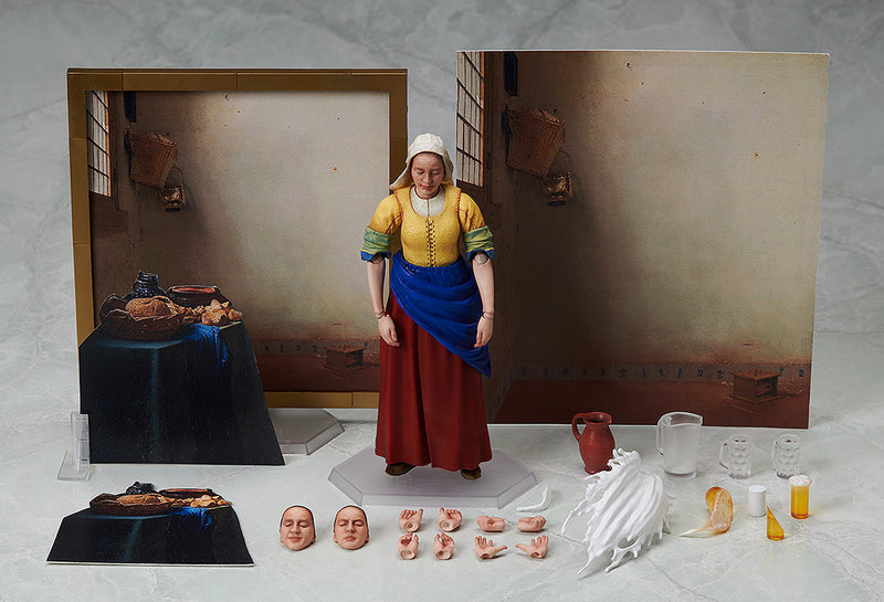 【Pre-Order】Table Art Museum "figma The Milkmaid by Vermeer" ≪FREEing≫ Total height of the main body approx. 145mm/(with frame: approx. 160mm)