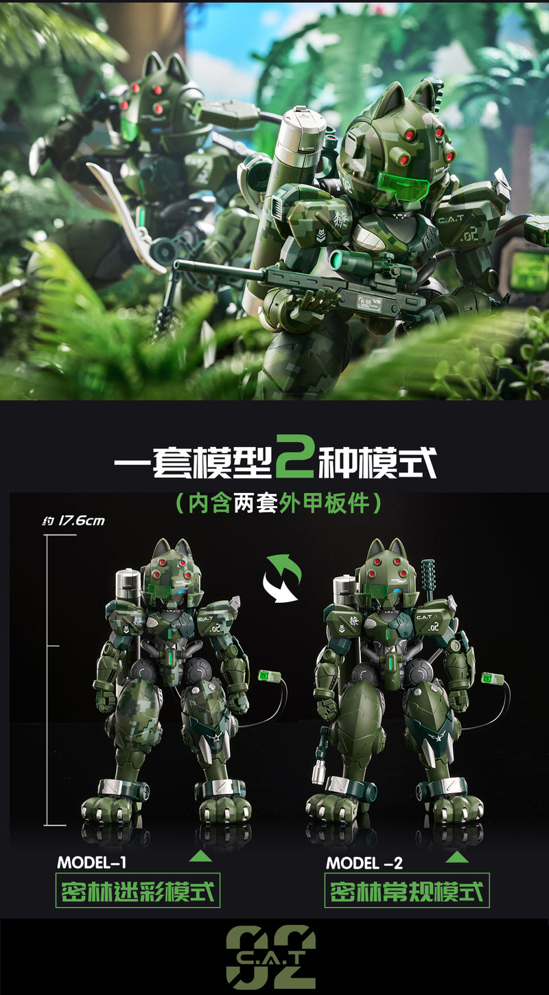 【Pre-Order】XIAOT×IRON ROARS 超高機動装甲 C.A.T-02 獠(リョウ) ジャングル迷彩限定版 1/60スケールプラスチックモデルキット《XIAOT》