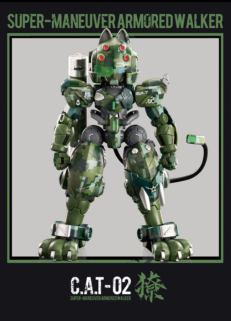 【Pre-Order】XIAOT x IRON ROARS Super-Maneuver Armored Walker C.A.T-02 "Sharp Teeth" Ryo Jungle Camouflage Limited Edition 1/60 Scale Plastic Model Kit <XIAOT>