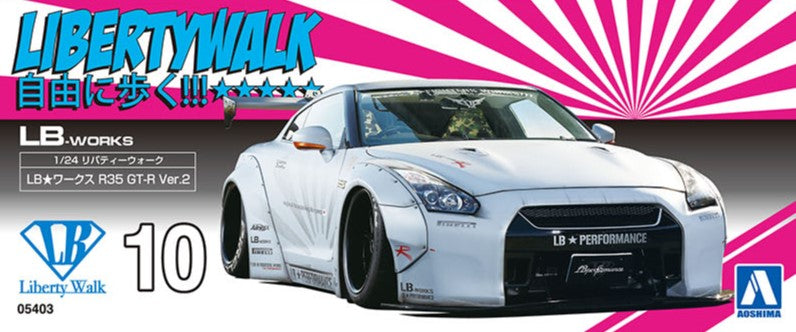 【Pre-Order】1/24 リバティーウォーク No.10 LB・ワークス R35 GT-R Ver.2 プラモデル（再販）《アオシマ》【※同梱不可】