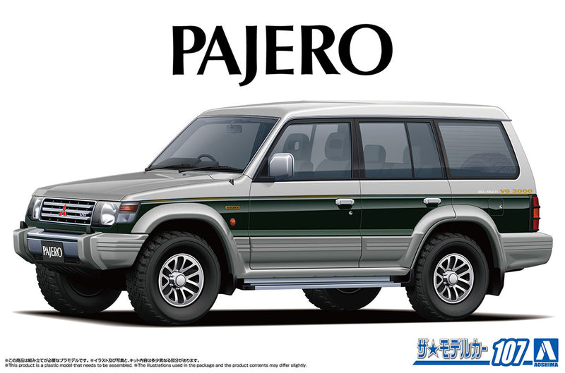 【Pre-Order】The Model Car No.107 Mitsubishi V43W Pajero Super Exceed '91 1/24 Scale Plastic Model (Resale) <Aoshima> [*Cannot be bundled]