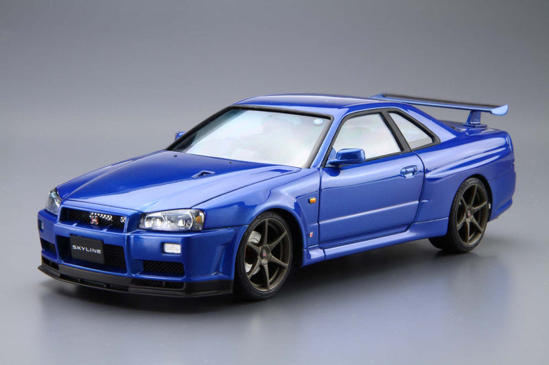 【Pre-Order】ザ・モデルカー No.8 1/24 ニッサン BNR34 スカイラインGT-R V-specII ’02 プラモデル（再販）《アオシマ》【※同梱不可】