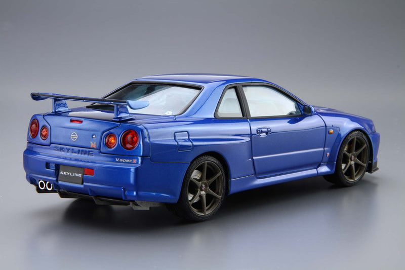 【Pre-Order】ザ・モデルカー No.8 1/24 ニッサン BNR34 スカイラインGT-R V-specII ’02 プラモデル（再販）《アオシマ》【※同梱不可】