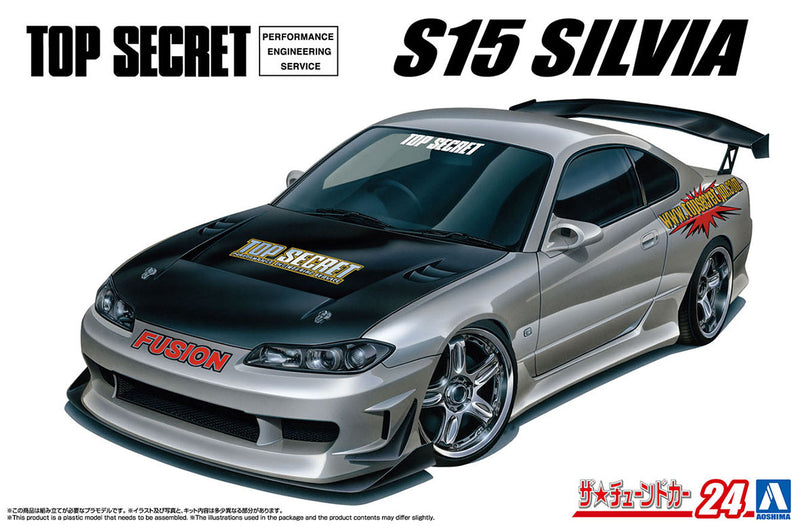 【Pre-Order】The Tuned Car No.24 Top Secret S15 Silvia '99 (Nissan) 1/24 Scale Plastic Model (Resale) <Aoshima> [*Cannot be bundled]