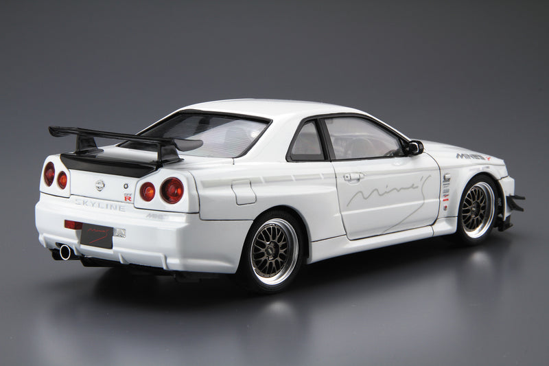 【Pre-Order】The Tuned Car No.34 Mine's BNR34 Skyline GT-R '02 (Nissan) 1/24 Scale Plastic Model (Resale) <Aoshima> [*Cannot be bundled]