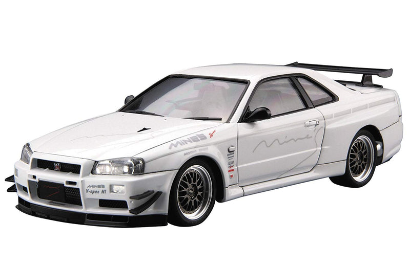 【Pre-Order】The Tuned Car No.34 Mine's BNR34 Skyline GT-R '02 (Nissan) 1/24 Scale Plastic Model (Resale) <Aoshima> [*Cannot be bundled]