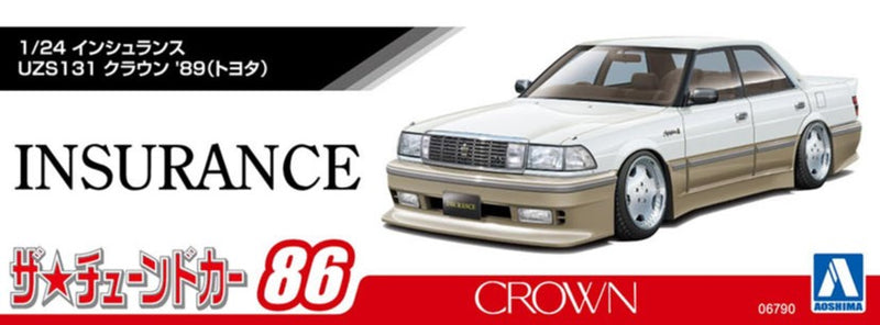 【Pre-Order】The Tuned Car No.86 Insurance UZS131 Crown '89 (Toyota) 1/24 Scale Plastic Model (Resale) <Aoshima> [*Cannot be bundled]