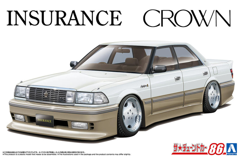 【Pre-Order】The Tuned Car No.86 Insurance UZS131 Crown '89 (Toyota) 1/24 Scale Plastic Model (Resale) <Aoshima> [*Cannot be bundled]