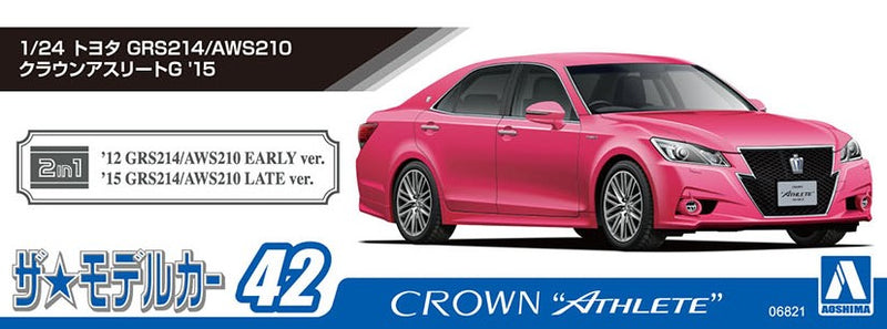 【Pre-Order】The Model Car No.42 Toyota GRS214/AWS210 Crown Athlete G '15 1/24 Scale Plastic Model (Resale) <Aoshima> [*Cannot be bundled]