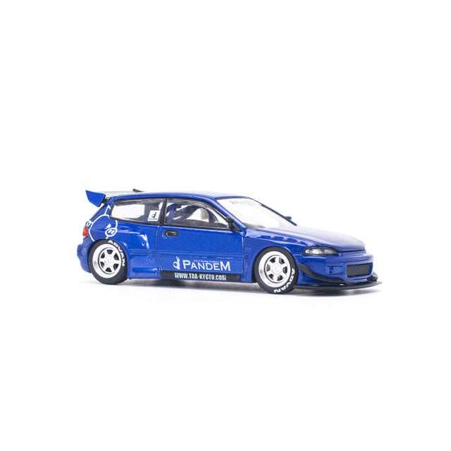 【预售】PANDEM CIVIC EG6 v1.5 METALLIC BLUE《POP RACE》1/64 L63×W27×H20mm  汽车模型