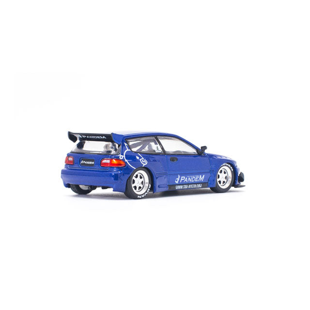 【预售】PANDEM CIVIC EG6 v1.5 METALLIC BLUE《POP RACE》1/64 L63×W27×H20mm  汽车模型