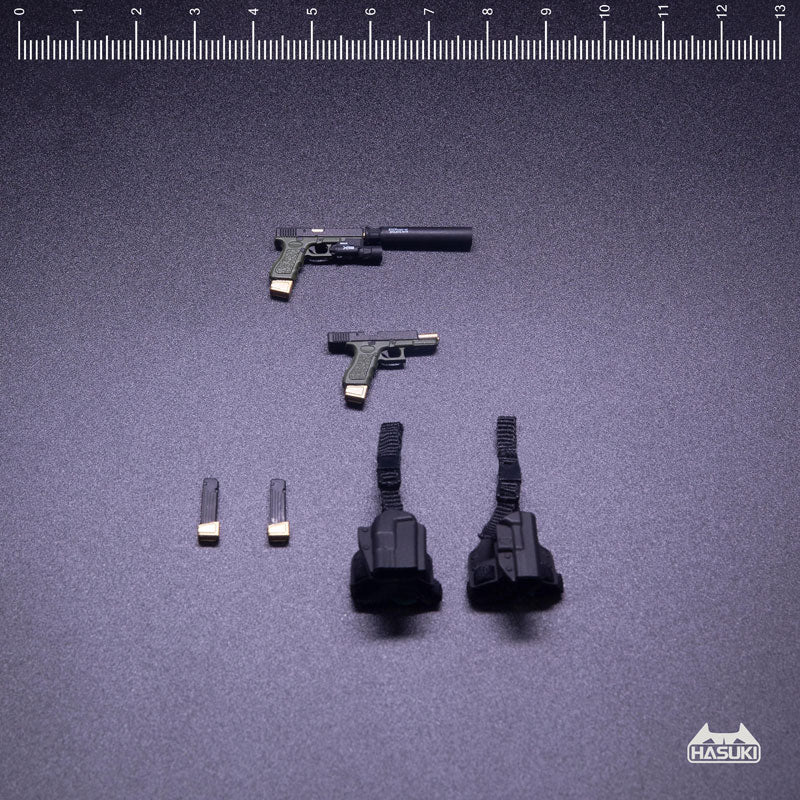 【Pre-Order/Reservations Suspended】WM-01B 1/12 Scale Glock17 Equipment Set (Army Green) <HASUKI>