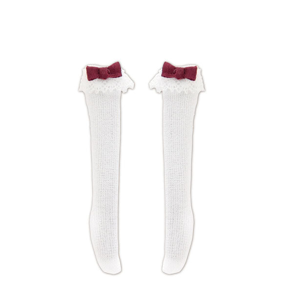 【Pre-Order★SALE】Pureneemo 1/12 Ribbon Knee-High Socks  Red x White <Azone International>