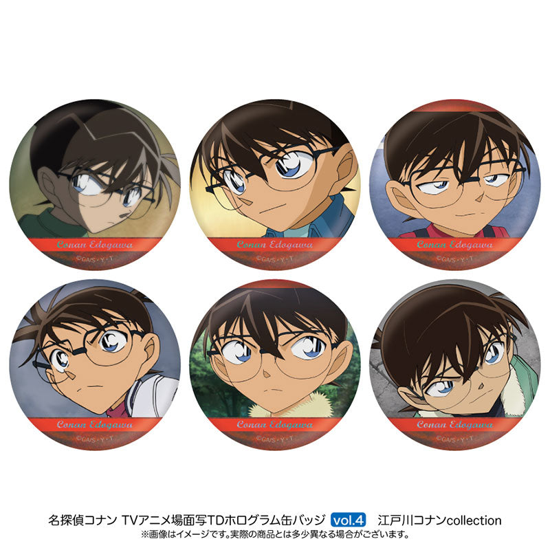 【Pre-Order★SALE】Detective Conan Scene Trading Hologram Can Badge  Edogawa Conan Collection Vol.4  (6 types BOX) <Nippon Television Service>