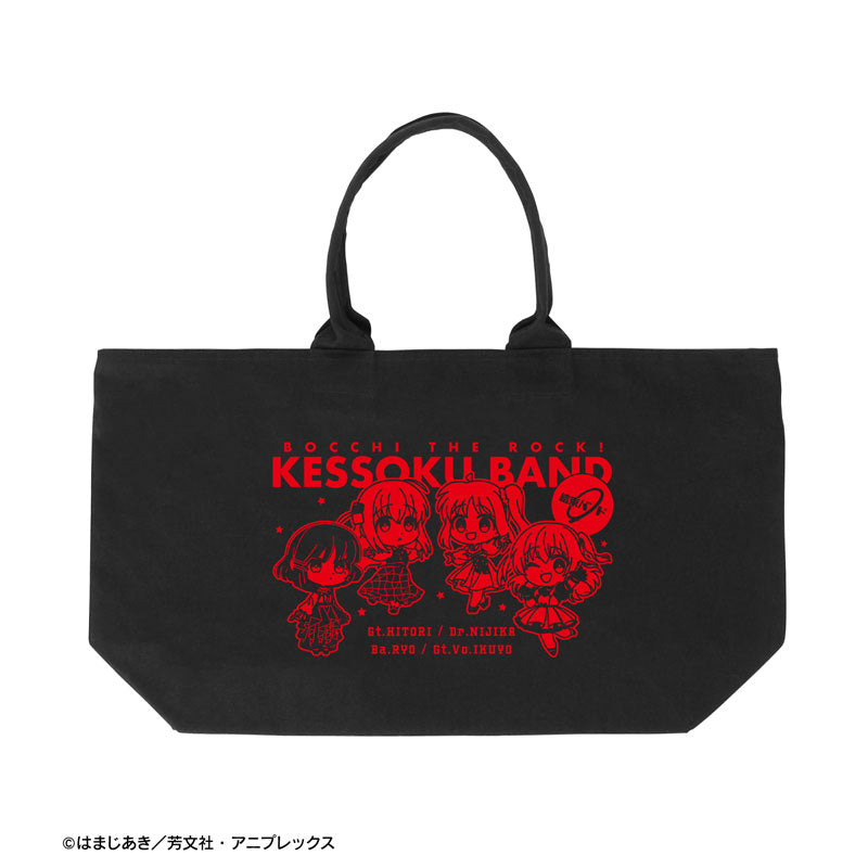 【Pre-Order】Anime "Bocchi the Rock!" Kessoku Band  Chibi Chara Red Dress Ver. BIG Zip Tote Bag <Almabianca> [*Cannot be bundled]