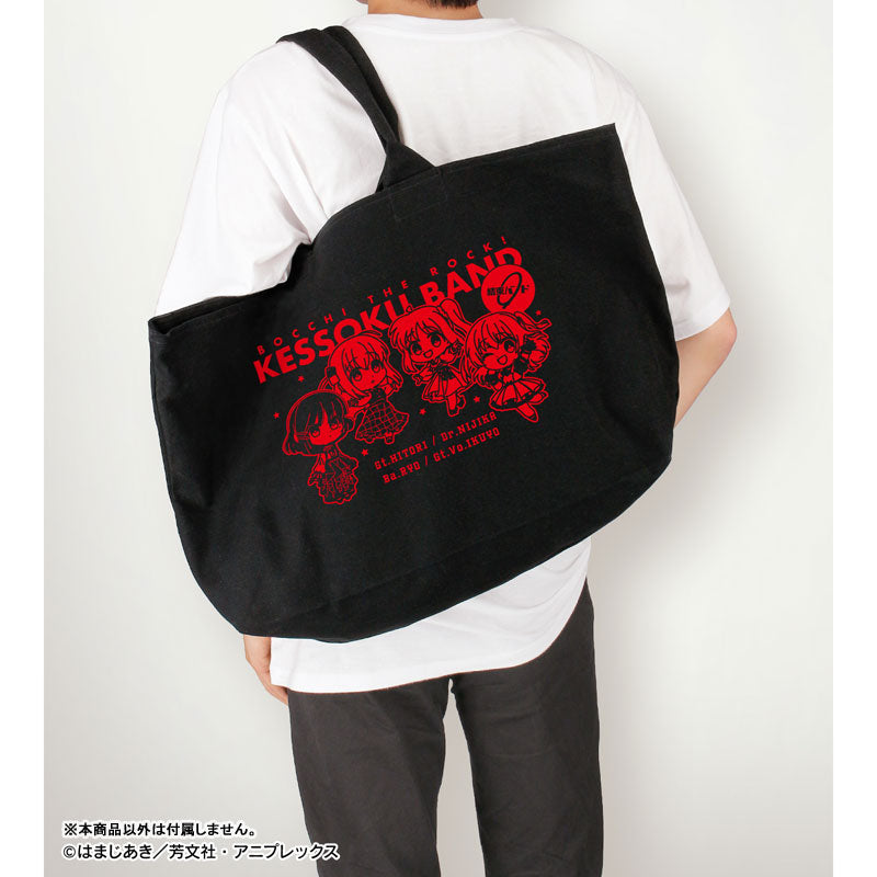 【Pre-Order】Anime "Bocchi the Rock!" Kessoku Band  Chibi Chara Red Dress Ver. BIG Zip Tote Bag <Almabianca> [*Cannot be bundled]