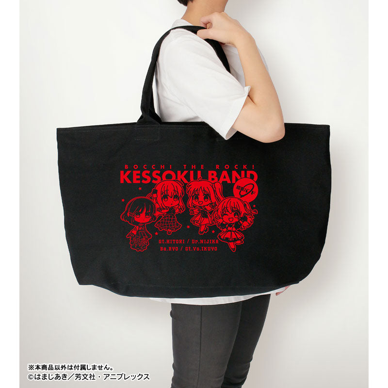 【Pre-Order】Anime "Bocchi the Rock!" Kessoku Band  Chibi Chara Red Dress Ver. BIG Zip Tote Bag <Almabianca> [*Cannot be bundled]