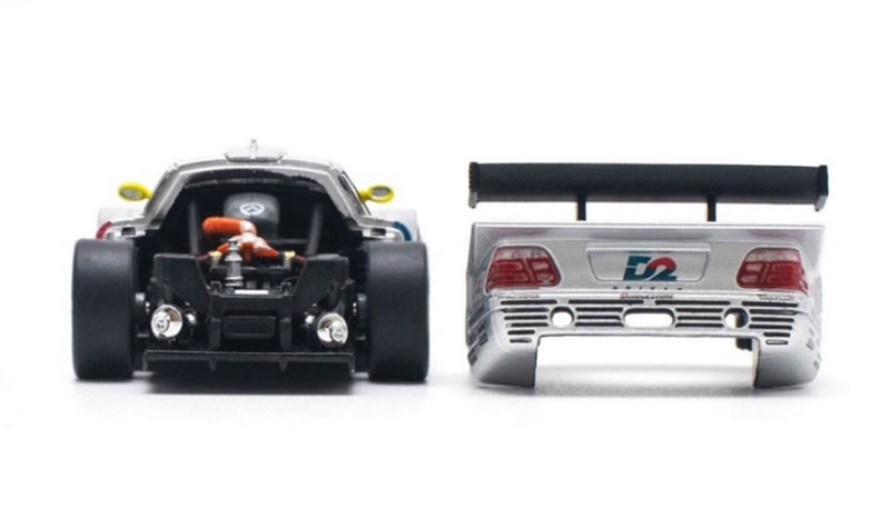 【预售】MERCEDES-BENZ CLK AMG GTR - 1997 FIA GT D2 PRIVAT《POP RACE》1/64 L63×W27×H20mm  汽车模型