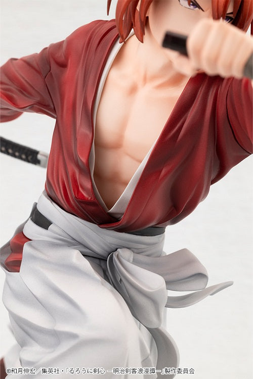 【Pre-Order】ARTFX J Kenshin Himura  TV Series "Rurouni Kenshin -Meiji Swordsman Romantic Story-" <Kotobukiya> 1/8 Scale  Height approx. 202mm (including pedestal)