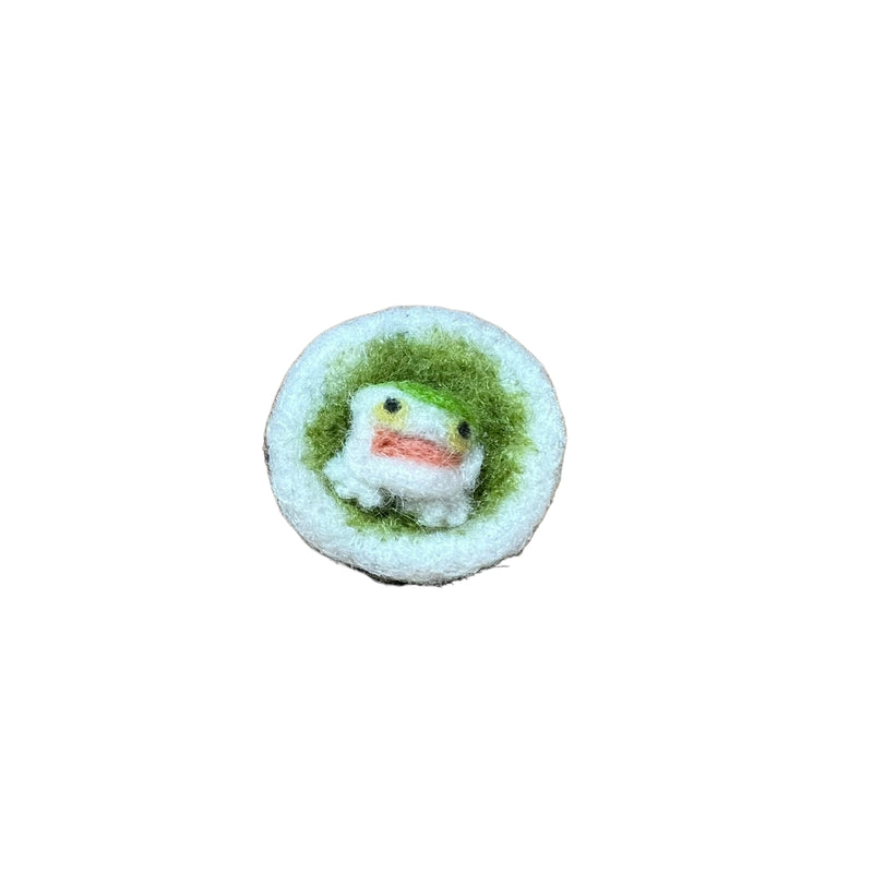 【フドウタキング展】イナワシロン (羊毛緑茶ver)  羊毛フェルト