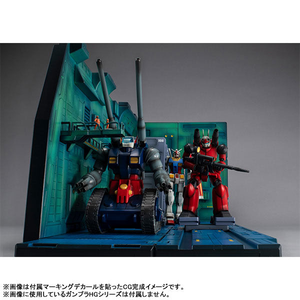 【Pre-Order】Realistic Model Series: Mobile Suit Gundam (For 1/144 HG Series) White Base Catapult Deck ANIME EDITION <MegaHouse> H approx. 200mm, W approx. 500mm Pre-painted Semi-finished Kit