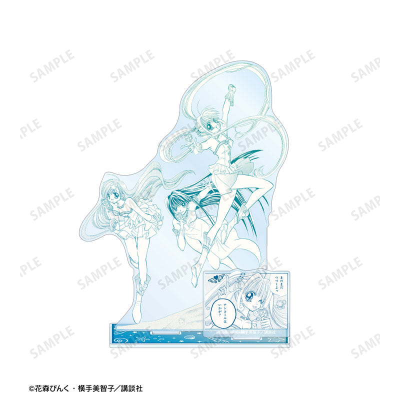 【Pre-Order】"Mermaid Melody Pichi Pichi Pitch" Lucia Nanami & Hanon Hosho & Rina Toin BIG Acrylic Stand with Original Frame Parts Ver. A <Almabianca> [*Cannot be bundled]