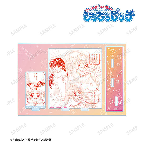 "Mermaid Melody Pichi Pichi Pitch" Lucia Nanami & Hanon Hosho & Rina Toin BIG Acrylic Stand with Original Frame Parts Ver. B [*Cannot be bundled]