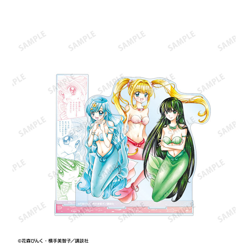 【Pre-Order】"Mermaid Melody Pichi Pichi Pitch" Lucia Nanami & Hanon Hosho & Rina Toin BIG Acrylic Stand with Parts <Almabianca> [*Cannot be bundled]