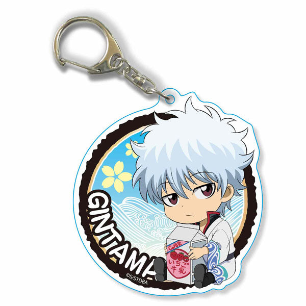 【Pre-Order】Anime "Gintama" Gyugyutto Slightly Large Acrylic Keychain Gintoki Sakata (Resale) <Bellhouse> [*Cannot be bundled]