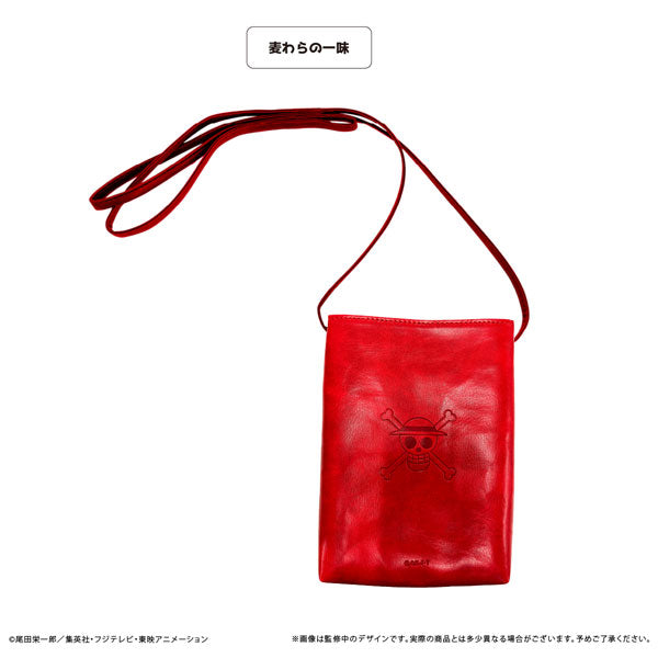 【Pre-Order】"ONE PIECE" Leather Smartphone Shoulder Bag (Straw Hat Crew)  <Tapioca> [*Cannot be bundled]