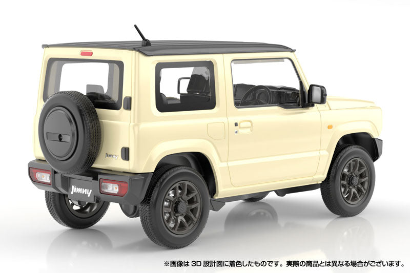 【Pre-Order】Raku-Pla  Snap Car No.03-CI JB64 Jimny 2018 Chiffon Ivory Metallic Plastic Model <Aoshima> [*Cannot be bundled]