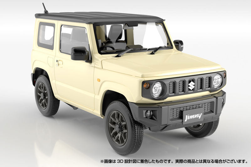 【Pre-Order】Raku-Pla  Snap Car No.03-CI JB64 Jimny 2018 Chiffon Ivory Metallic Plastic Model <Aoshima> [*Cannot be bundled]