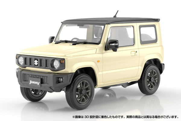 【Pre-Order】Raku-Pla  Snap Car No.03-CI JB64 Jimny 2018 Chiffon Ivory Metallic Plastic Model <Aoshima> [*Cannot be bundled]