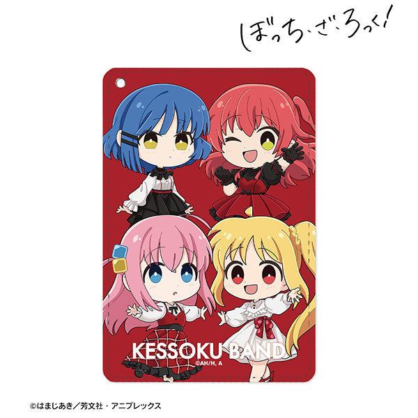 【Pre-Order】Anime "Bocchi the Rock!" Kessoku Band  Chibi Chara Red Dress Ver. 1  Pocket Pass Case <Almabianca> [*Cannot be bundled]