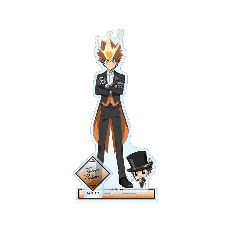 【Pre-Order】"Reborn!" Original illustration  Tsunayoshi Sawada & Reborn  Tailcoat Ver. BIG Acrylic Stand with parts <Almabianca> [*Cannot be bundled]