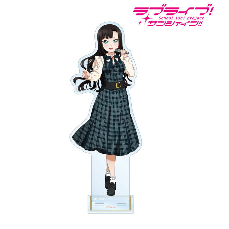 【Pre-Order】ラブライブ！サンシャイン！！ 描き下ろし 黒澤ダイヤ チェックワンピース衣装ver. 特大アクリルスタンド《アルマビアンカ》【※同梱不可】