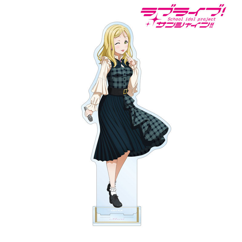 【Pre-Order】ラブライブ！サンシャイン！！ 描き下ろし 小原鞠莉 チェックワンピース衣装ver. 特大アクリルスタンド《アルマビアンカ》【※同梱不可】