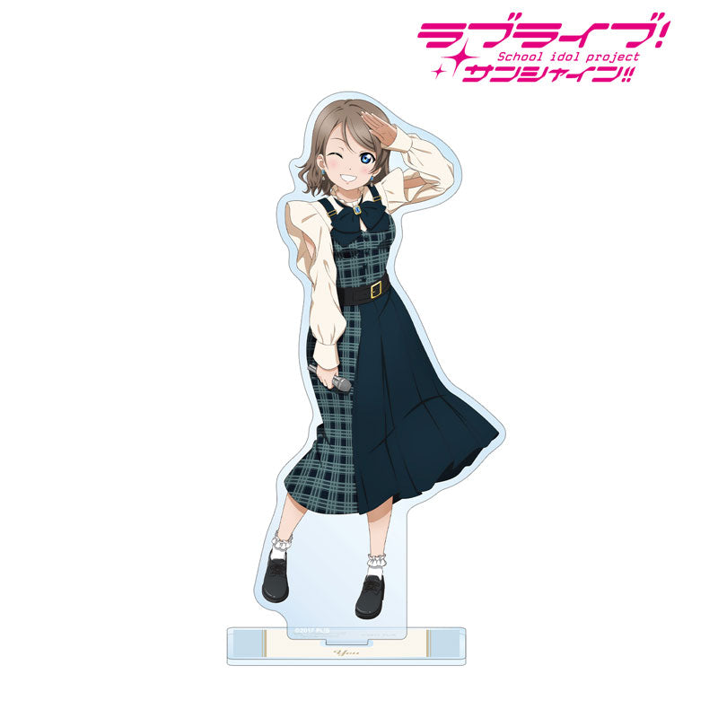 【Pre-Order】ラブライブ！サンシャイン！！ 描き下ろし 渡辺曜 チェックワンピース衣装ver. BIGアクリルスタンド《アルマビアンカ》【※同梱不可】