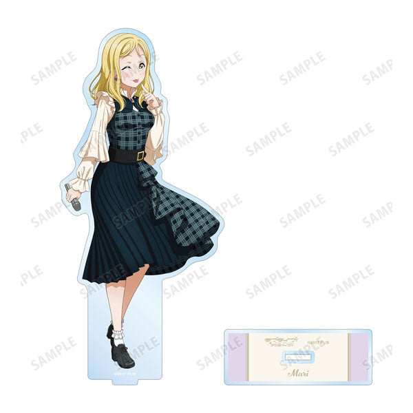 【Pre-Order】"Love Live! Sunshine!!" Original Illustration  Mari Ohara Check Dress Costume Ver. BIG Acrylic Stand <Almabianca> [*Cannot be bundled]