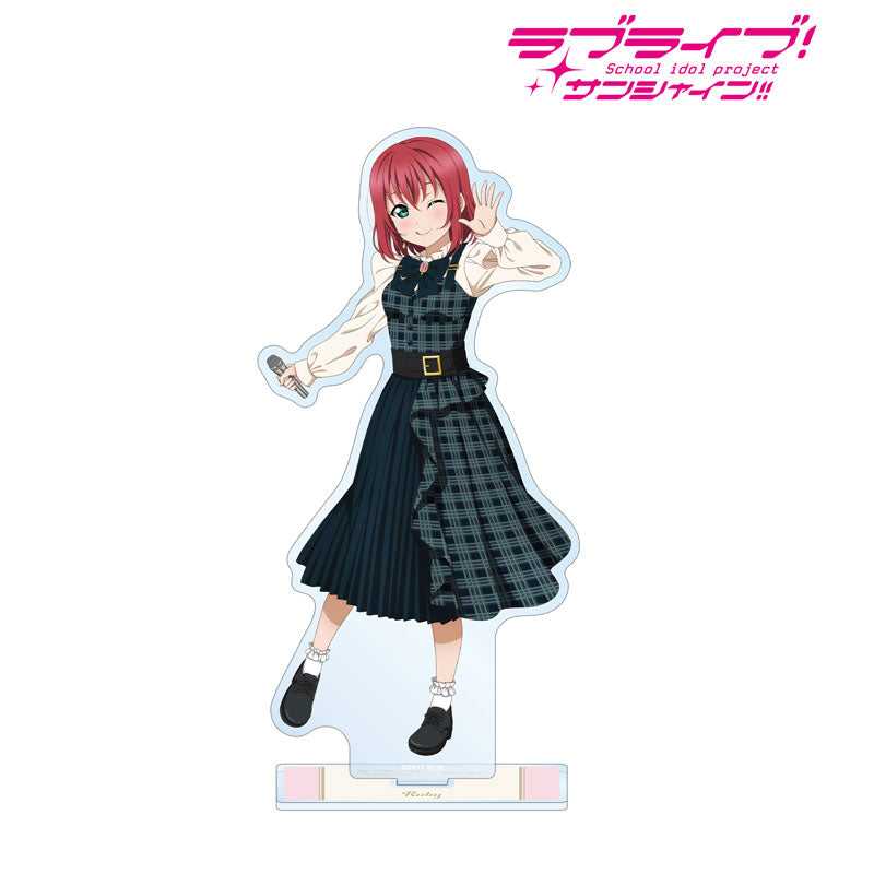 【Pre-Order】"Love Live! Sunshine!!" Original Illustration  Ruby Kurosawa Check Dress Costume Ver. BIG Acrylic Stand <Almabianca> [*Cannot be bundled]