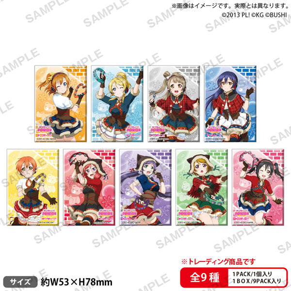 【预售】Love Live! 学园偶像祭  方形锡徽章   μ’s 雪山ver.   1BOX9个入 《bushiroad-creative》【※同梱不可】