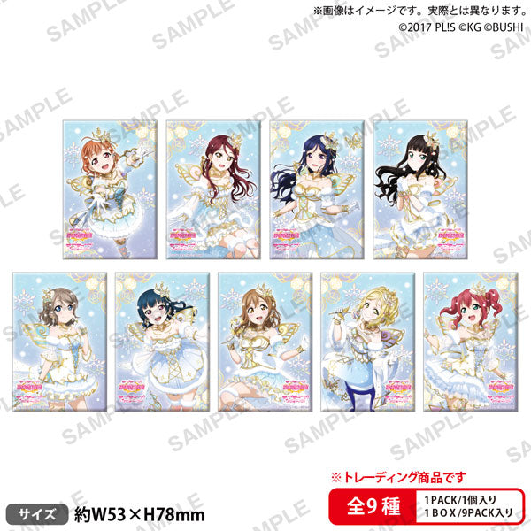 【Pre-Order】"Love Live! School Idol Festival" Square Badge Collection Aqours Snow Fairy Ver. 9 types/BOX <Bushiroad Creative> [*Cannot be bundled]