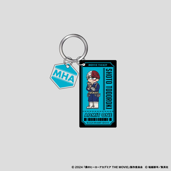 【Pre-Order】"My Hero Academia: You' re Next" Jirori  Rubber-Paint Style Twin Acrylic Keychain (Shoto Todoroki) <Nippon Television Service> [*Cannot be bundled]