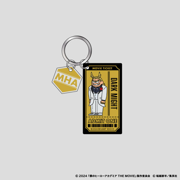 【Pre-Order】"My Hero Academia: You' re Next" Jirori  Rubber-Paint Style Twin Acrylic Keychain (Dark Might) <Nippon Television Service> [*Cannot be bundled]