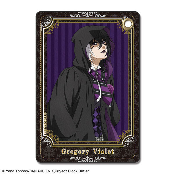 【Pre-Order】"Black Butler: Public School Arc" Leather Pass Case Design 06 Gregory Violet (Resale) <License Agent> [*Cannot be bundled]