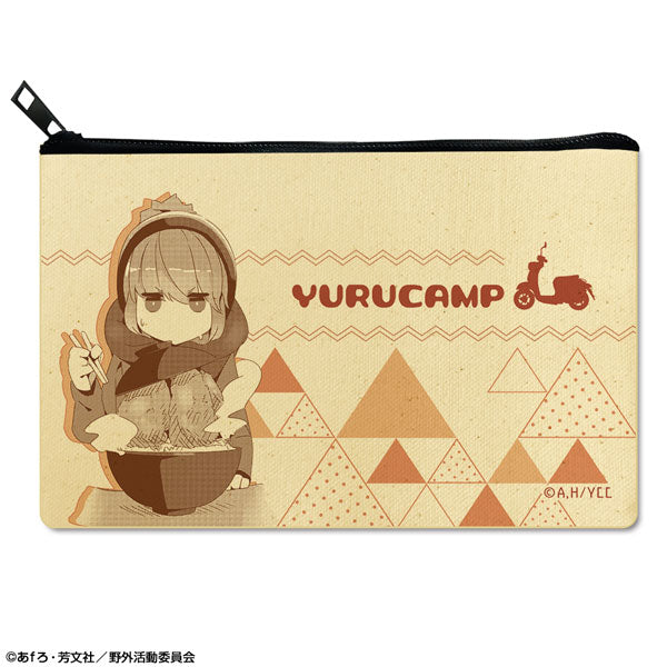 【Pre-Order】"Laid-Back Camp" Flat Pouch  Design 02 Rin Shima/A (Resale) <License Agent> [*Cannot be bundled]