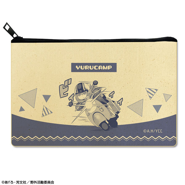 【Pre-Order】"Laid-Back Camp" Flat Pouch  Design 03 Rin Shima/B (Resale) <License Agent> [*Cannot be bundled]